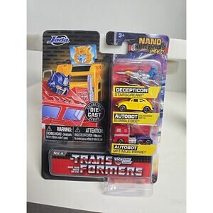 Jada Transformers 3-Pack Nano Hollywood Rides Die-Cast Vehicles #31761 New